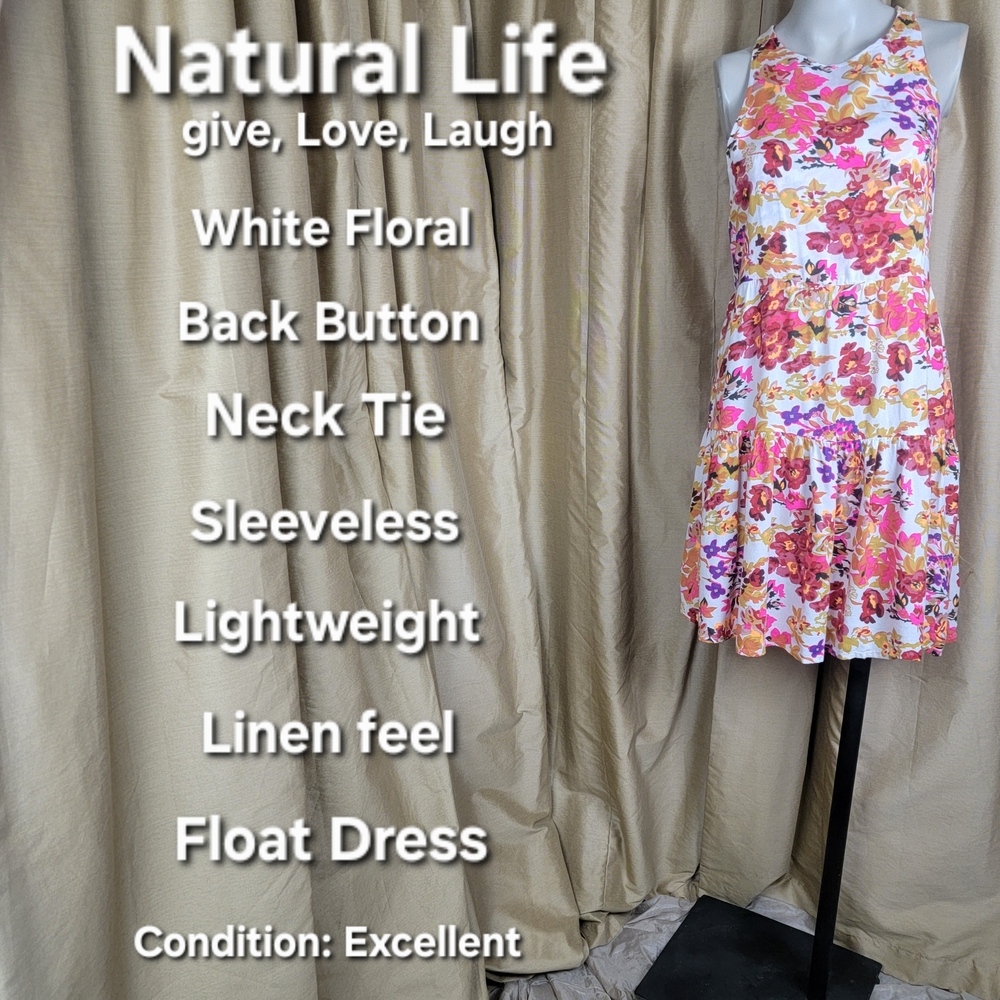 White Floral Sleeveless Float Dress